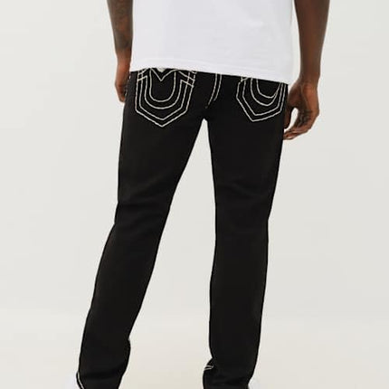 True Religion Men's Ricky Super T Straight Leg Jean, 2sb Body Rinse Black, 33