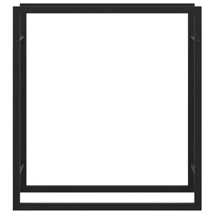 vidaXL Firewood Rack Matt Black 80x28x86 cm Steel