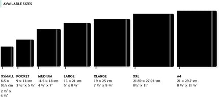 Moleskine - Classic Hard Cover Notebook - Ruled - Medium - Black