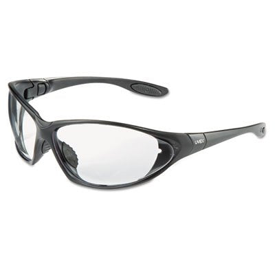 Uvex S0600X Seismic Safety Eyewear, Black Frame, Clear Uvextra Anti-Fog Lens/Headband