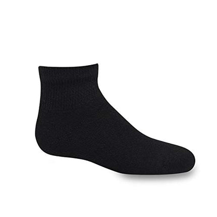 Calcetines tobilleros Hanes para niños Ez Sort con costura cómoda en la puntera, disponibles en paquetes de 12 y 24, negro - Paquete de 12, pequeño