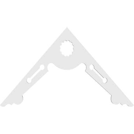 Ekena GPP048X028X100CEN Gable Pediment, Primed, 48" W x 28" H x 1" P (14/12)