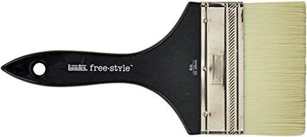 Liquitex 1300704 Freestyle Large Scale Brush, Broad Flat/Varnish 4-Inch, Short Handle
