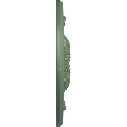 Ekena Millwork CM30FLAGF 30" OD x 3 ID x 3 1/4 P Flagstone Ceiling Medallion (fits Canopies up to 3 7/8), Hand-Painted, Athenian Green