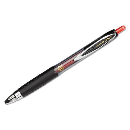 Bolígrafos de gel retráctiles uni-ball 207, punta micro (0.5mm), rojos, paquete de 12