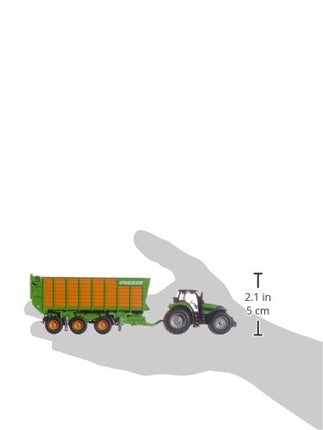 Siku 1856, John Deere 9630 Tractor with Amazone Centaur, 1:87, Metal/Plastic, Green, Folding harrow elements