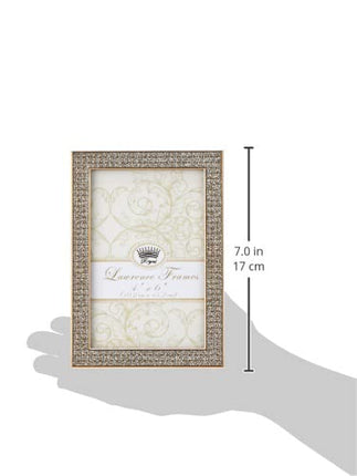 Lawrence Frames 4" W x 6" H Turner Gold and Glitter Metal Picture Frame (702446)
