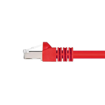 Monoprice Cat6A Ethernet Patch Cable - Network Internet Cord - RJ45, 550Mhz, STP, Pure Bare Copper Wire, 10G, 26AWG, 7ft, Red