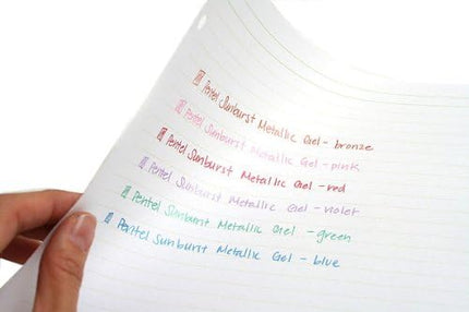 Stylo Roller Gel Métallisé Pentel Sunburst, Pointe Moyenne, Violet (K908-MV) par Pentel