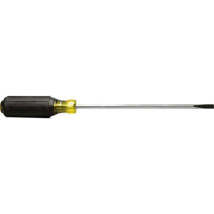 Destornillador Klein Tools 605-8 de punta plana de 1/4", resistente, con vástago de 8", hecho en EE. UU.