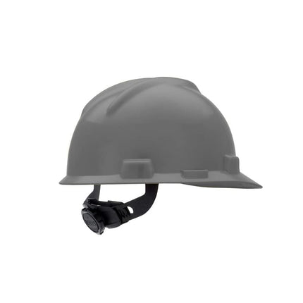 MSA 475364 V-Gard Slotted Protective Cap with Fas-Trac Suspension, Standard, Gray