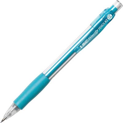 BIC - Portaminas, Recargable, Empuñadura de goma, 0,9 mm, Cuerpo negro, Se vende por 1 docena, BIC MV11BK