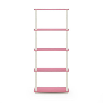 Furinno Toolless Shelves, Wood, Pink/White, one size