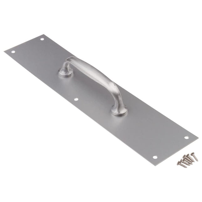 National Hardware N270-404 Pull Plates in Satin Aluminum, 3-1/2" x 15", 2 Pack