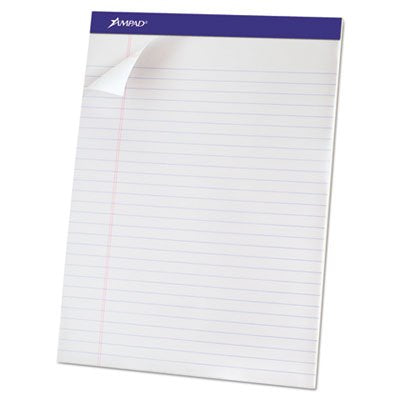 Ampad Evidence Perforated 8 1/2 x 11 3/4 Inch Legal Pads, Legal Ruled, White Paper, 50 Sheets Per Pad, 12 Pack (20-320)