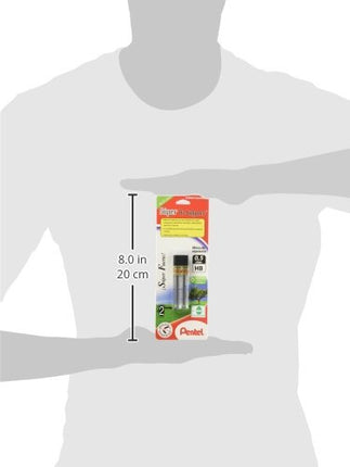Pentel Super Hi-Polymer Lead 0.5 mm Mechanical Pencil, Fine, 2B, Box of 12 (C525-2B)
