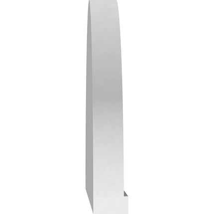Ekena Millwork 26"W x 13"H x 2"P Half Round 4 Spoke Architectural Grade PVC Pediment