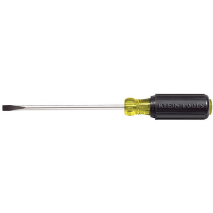 Klein Tools 605-10 1/4-Inch Cabinet Tip Screwdriver, 10-Inch Shank, Made in USA