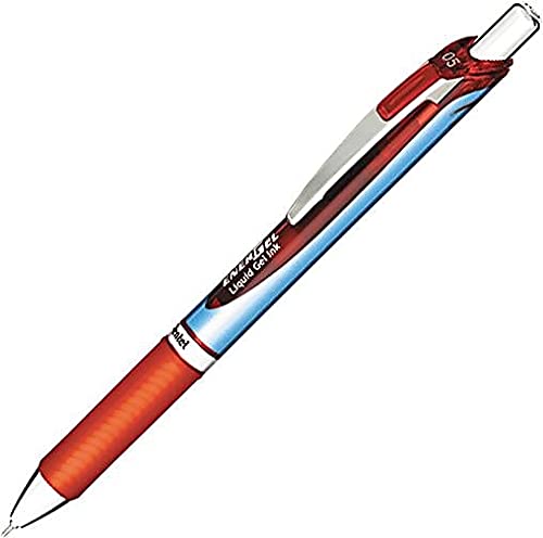 Pentel BLN75-B Red 1pc (S) Rollerball Pen – Rollerball Pens (Red, Red, 0.5 mm, 1 pc (S))