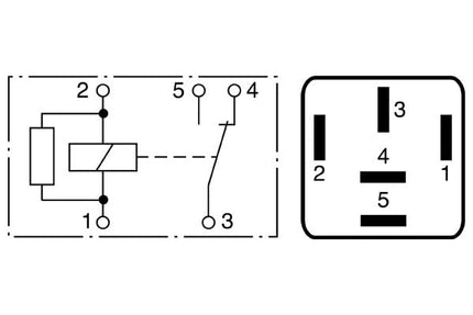 Bosch 0986332053 Mini Relay 12V 40A, IP5K4, Operating Temperature from -40 Degree to 85 Degree C, 5 Pin Relay