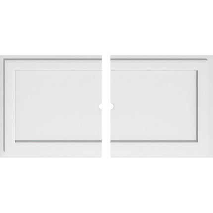 32"W x 16"H x 1"ID x 11"C x 1"P Rectangle Architectural Grade PVC Contemporary Ceiling Medallion, Two Piece