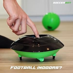 Smart Ball 1001CB Soccer Bot Indoor Football Trainer, Black, One Size