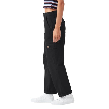 Dickies Women's Cropped Cargo Pant, Black, 27