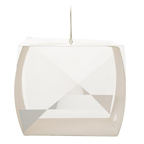 Restaurantware-4 Inch x 4.25 Inch Cupcake Boxes, 100 Disposable Cupcake Display Boxes - with Handle, Geometric Line Accent, Clear Plastic Single Cupcake Containers, for Weddings Or Birthdays