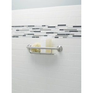 Moen LR2356DCH 16-Inch Grab Bar with Shelf, Chrome