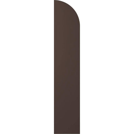 Ekena Millwork ARW401BQ311X37TBH Americraft Three 3 Exterior Real Wood Joined Board-n-Batten Shutters w/Arch Top (Per Pair), 10 1/2"W x 37"H, Raisin Brown