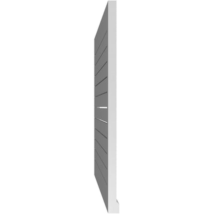40"W x 38"H Rectangle Surface Mount PVC Gable Vent: Functional, w/ 2"W x 2"P Brickmould Sill Frame