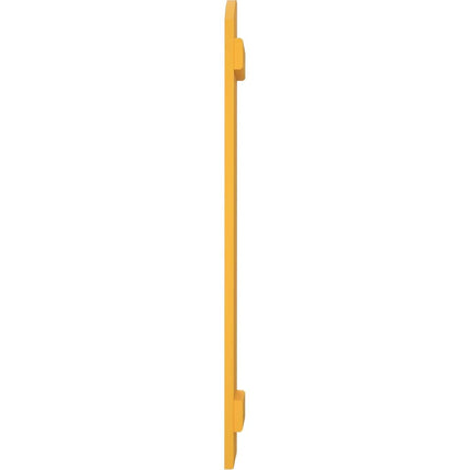 Ekena Millwork ARW101BE207X34TUH Americraft Two 2 Exterior Real Wood Joined Board-n-Batten Shutters w/Elliptical Top (Per Pair), 7"W x 34"H, Turmeric