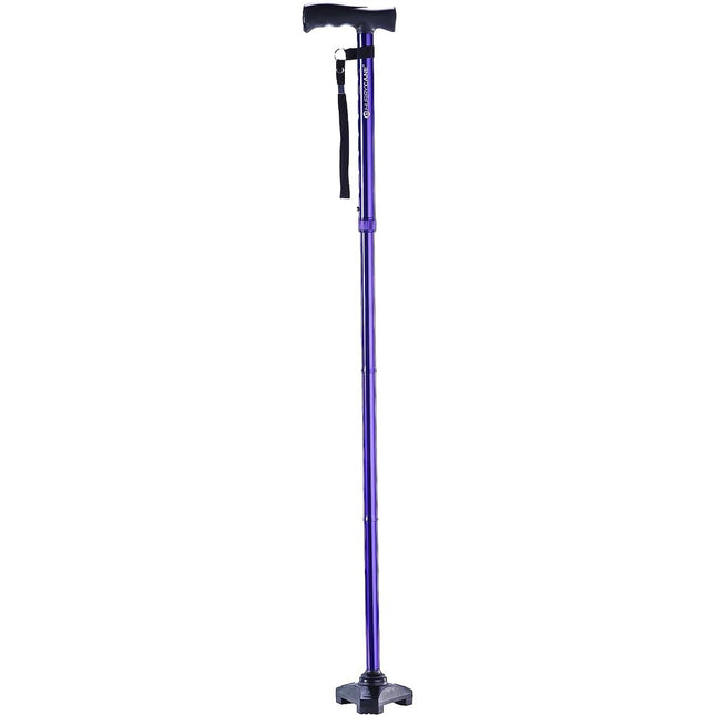 HurryCane Freedom Edition Folding Cane with T Handle, Pathfinder Purple