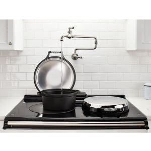 KOHLER K-99270-SN Grifo de fregadero de cocina Artifacts para llenar ollas, de un solo orificio, montado en la pared con boquilla extendida de 22 pulgadas, níquel pulido vibrante