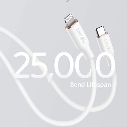 Anker <b>641</b> USB-C to Lightning Cable (Flow, 3 ft Silicone)