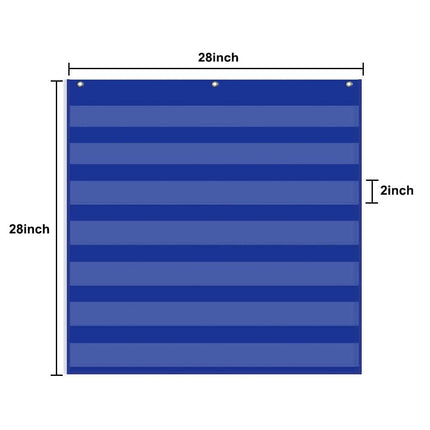 Godery Standard Pocket Chart for Classroom, Sight Words Pocket Chart, Homeschool Teaching Supplies 7 Pocket Chart(Blue)