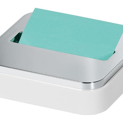 Post-it Note Dispenser for 3 in x 3 in Notes, White Base with Steel Top