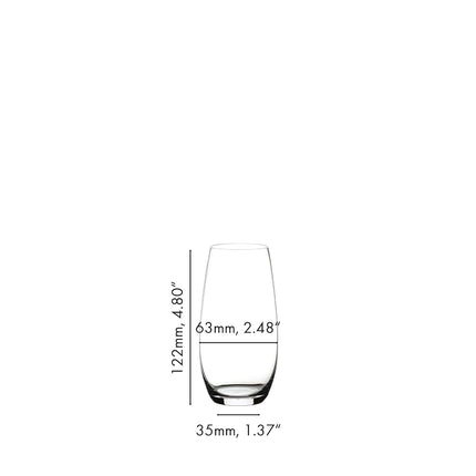 Riedel O Champagne Flutes Set of 2 – Stemless Crystal Champagne Glasses for Champagne, Prosecco or Sparkling Wine – Lead-Free Crystal – Dishwasher Safe – 9 oz Capacity
