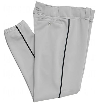 Mizuno Adult Men's Premier Piped Baseball Pant Grey/Black