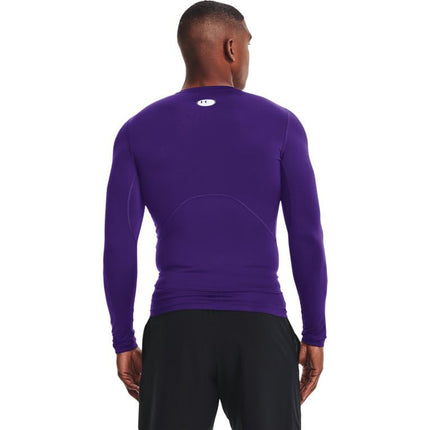 Under Armour Men's HeatGear Compression Long-Sleeve T-Shirt, Purple (500)/White, XXL