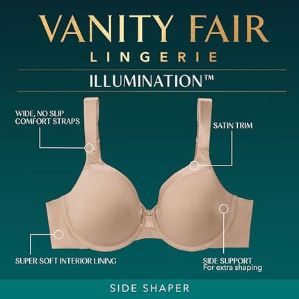 Vanity Fair Women's Illumination Full Figure Zoned-in Support Bra, Lightly Lined Cups Up to Dd, Underwire-Quartz, 40D
