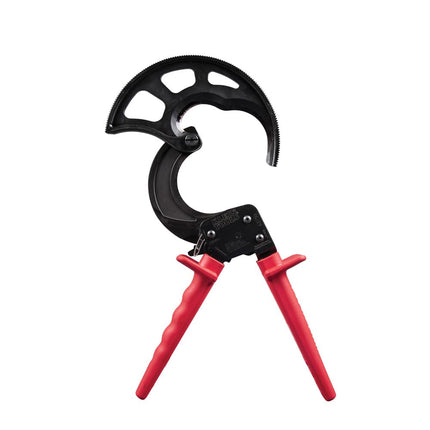 Klein Tools 63750 Cable Cutters, Ratcheting Cable Cutter Cuts Up to 1000 MCM, Great for Cable Preparation , Red