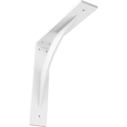 Ekena Millwork BKTM02X12X12LEPWH 2 inch W x 12 inch D x 12 inch H Legacy Steel Bracket, White Primer