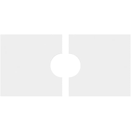 36"W x 18"H x 7"ID x 12 1/2"C x 1"P Rectangle Architectural Grade PVC Contemporary Ceiling Medallion, Two Piece