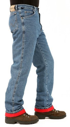 Wrangler Rugged Wear Men's Woodland Thermal Jean,Stonewashed Denim,44x32