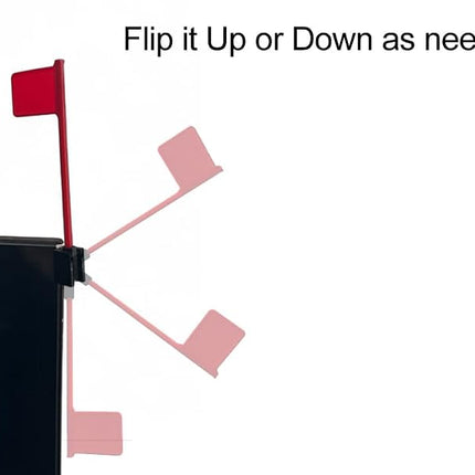 Attention Grabber Small 6in. Tall Red Alert Office Desk Flag Pivots Up Down Fun Party Do Not Disturb Help Status Away Call Center Signal Indoor Inventory Closed Cubicle DIY Computer Station (10 Pack)