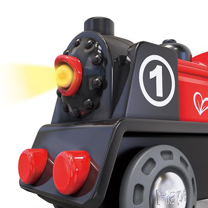 Hape Battery Powered Train Engine No. 1 Red and Black for Ages 3+