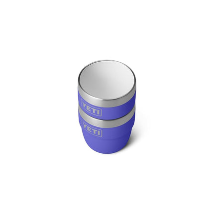 YETI Rambler 4 oz Stackable Cup, Stainless Steel, Vacuum Insulated Espresso/Coffee Cup, 2 Pack, Ultramarine Violet