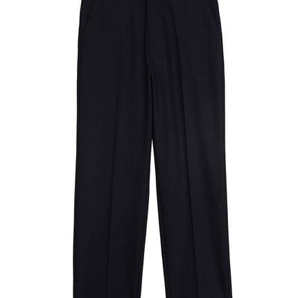 IZOD Boys' Bi-Stretch Flat Front Dress Pant, Blue Indigo, 2