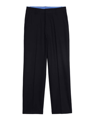 IZOD Boys' Bi-Stretch Flat Front Dress Pant, Blue 